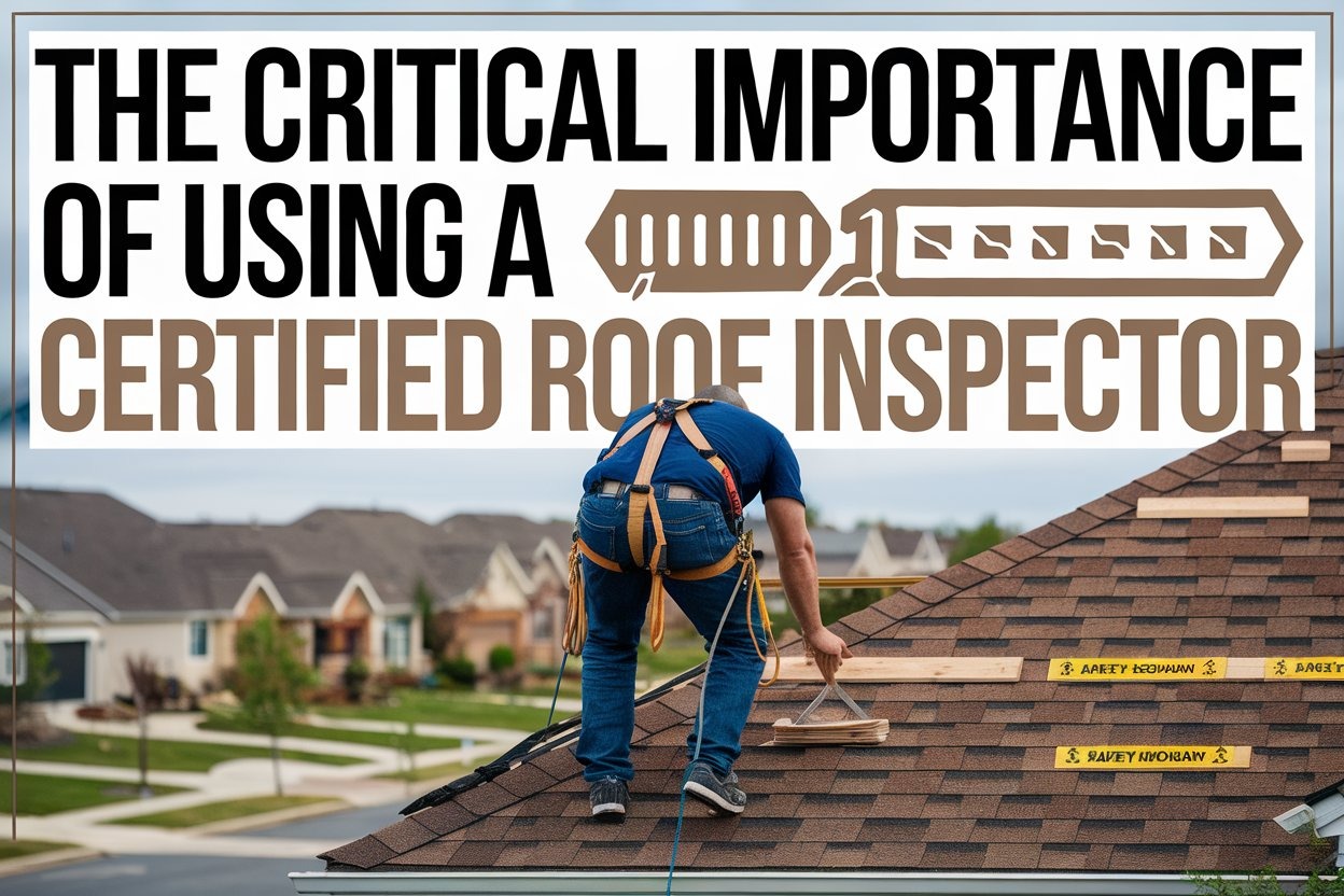 Why is it important to check for leaks in the roof in preparation of the work area