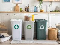 Creative ways to manage household waste responsibly, including recycling, composting, and reusing items at home.