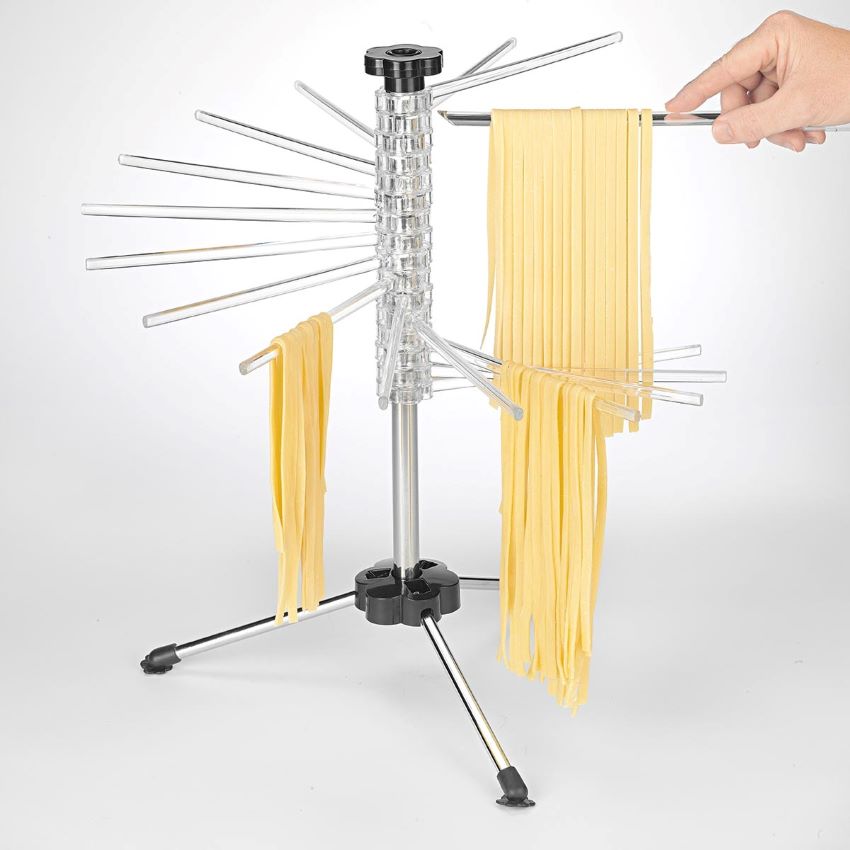 Review of KitchenAid KPDR pasta drying rack in use in kitchen