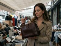Authentic vintage Chanel bag displayed in a New York consignment shop