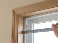 Chicago home window depth measurement with tape measure