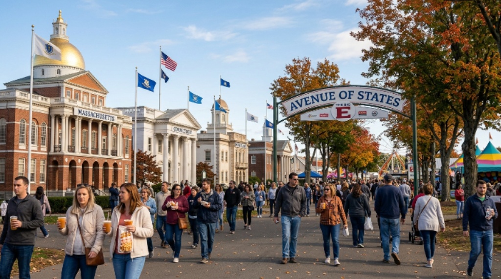 Avenue of States buildings at The Big E Eastern States Exposition Massachusetts
