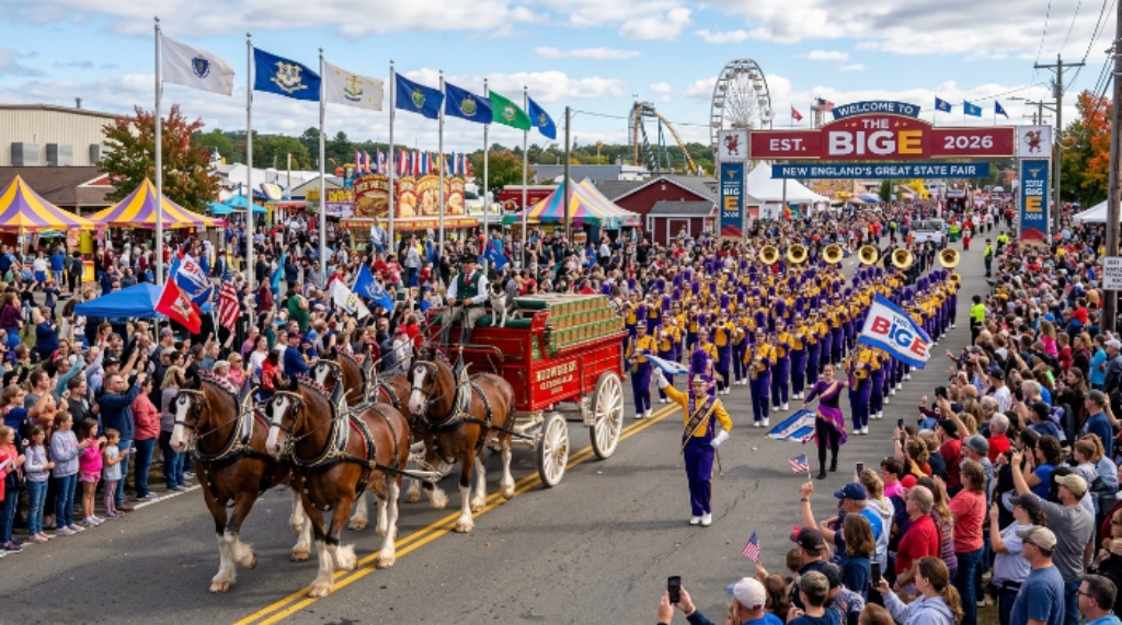 Big Parade with Clydesdale horses and marching bands at The Big E 2026